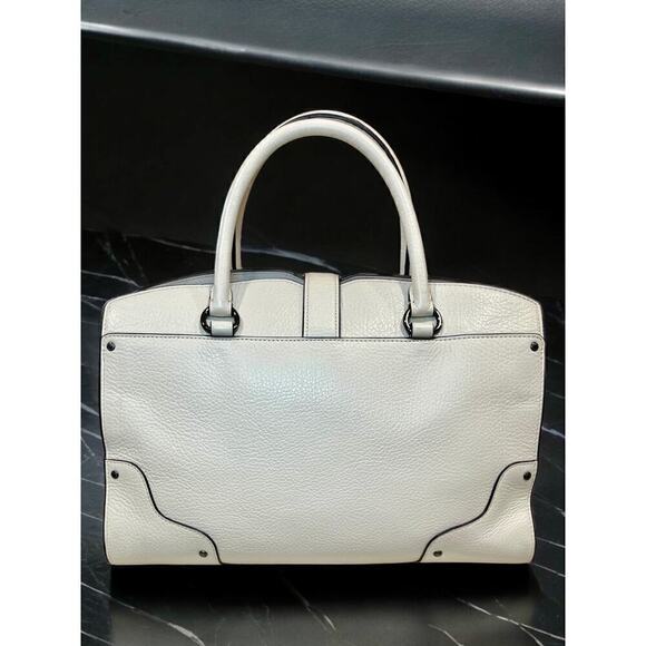 Coach 56832 Mercer Satchel 30 Polished Pebble Leather With Bandana Rivets - Picture 3 of 13